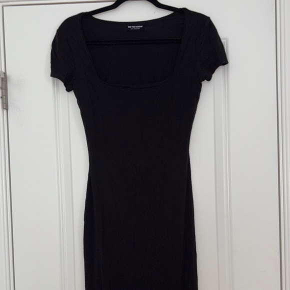 See You Monday Black Midi Dress - Picture 6 of 7